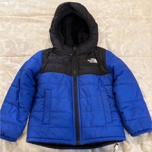The North Face Black and Blue Hooded Jacket